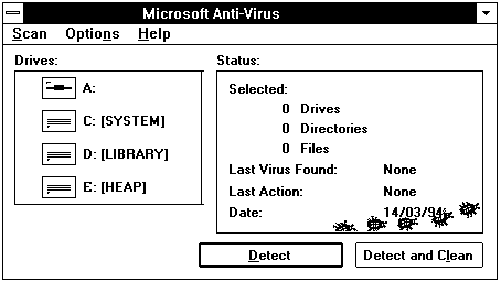 Рис. 3.16. Приложение Microsoft Anti-Virus
