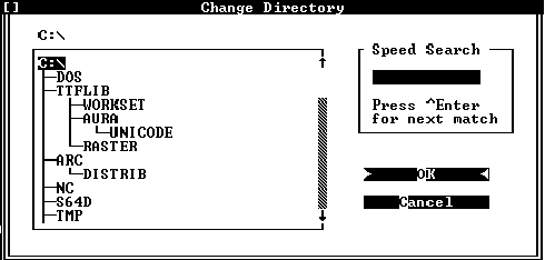 Рис. 6.29. Диалоговая панель Change Directory, предназначенная для выбора каталога