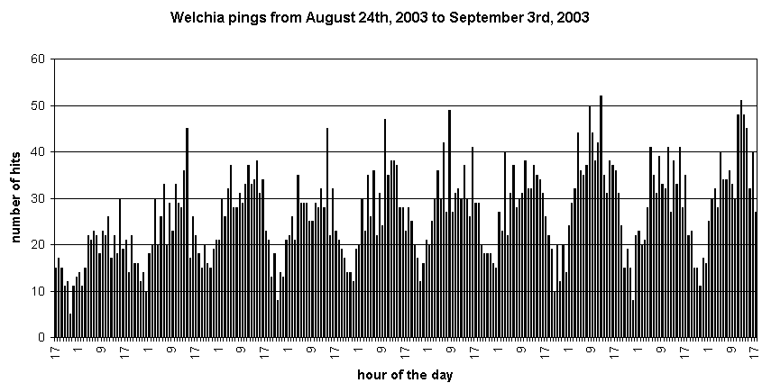 Figure 2: Welchia pings statistics.