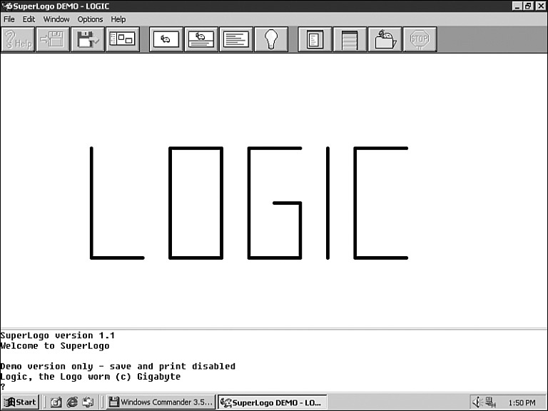 Figure 3.10. The payload of the Logic worm.